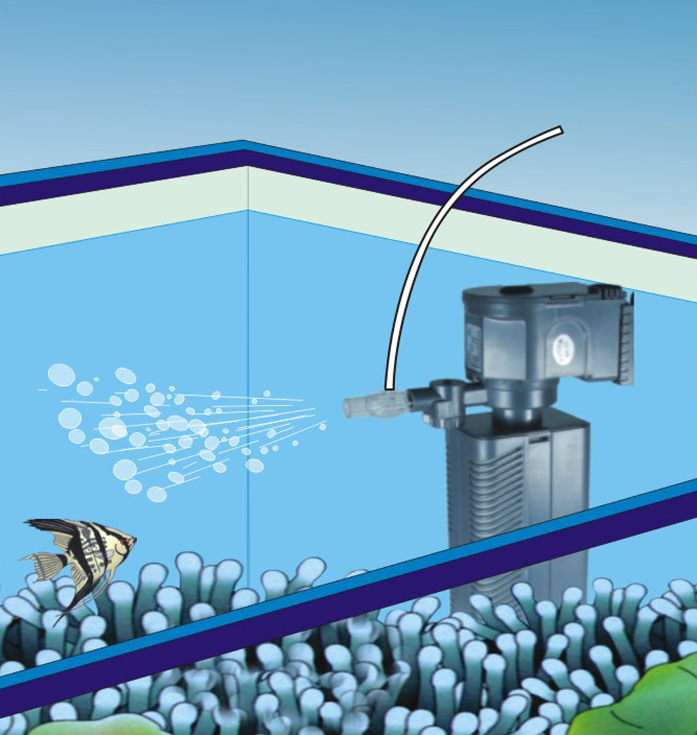 SunSun JP-022F Pompe interne d'aquarium filtre jusqu`à 0.8m 600l/h 8W