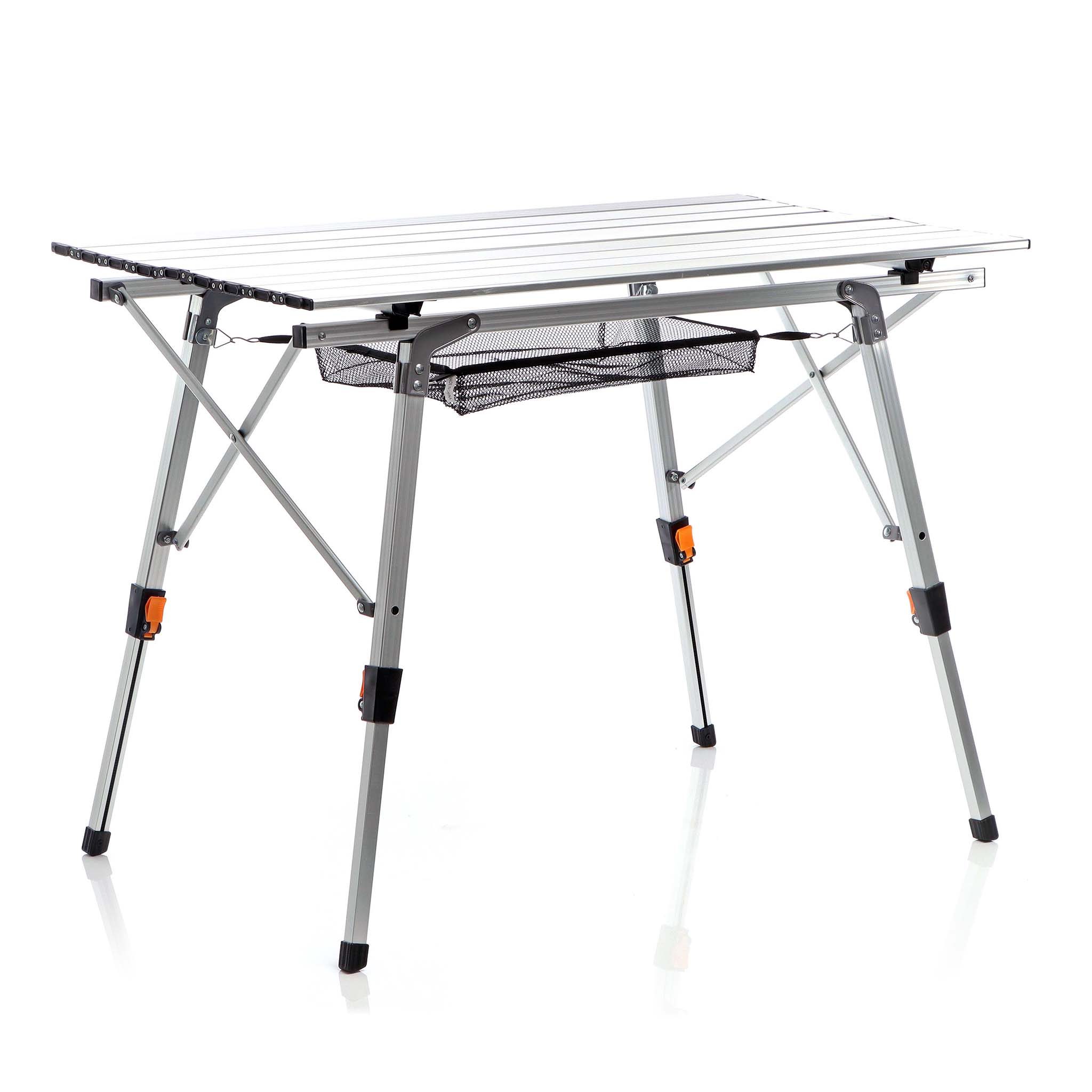 Table de camping table pliante réglable en hauteur aluminium 90 x 53 cm  pour 4