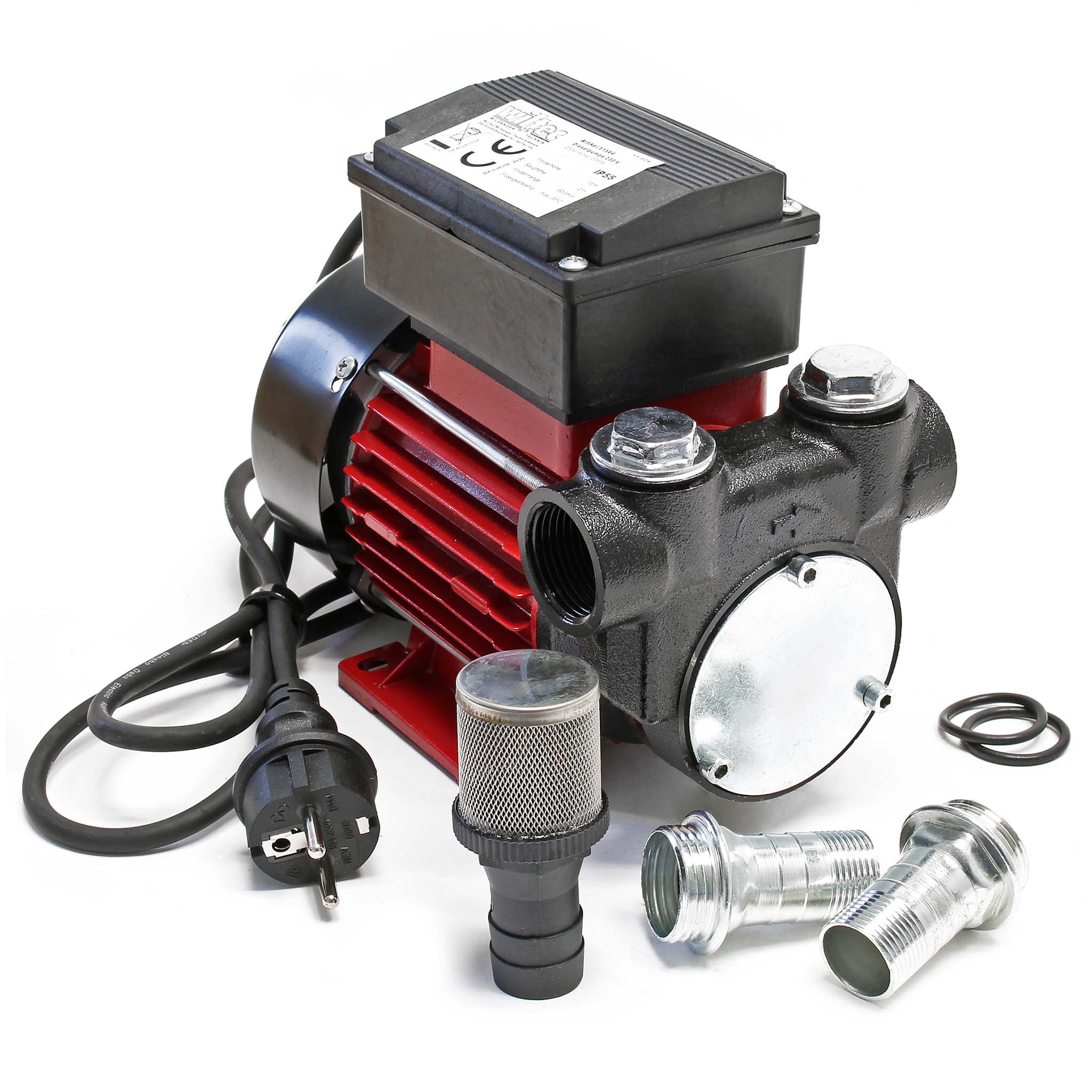 Pompe diesel auto-amorçante 230V avec 60l/min pour le diesel et l'électricité  ; fioul