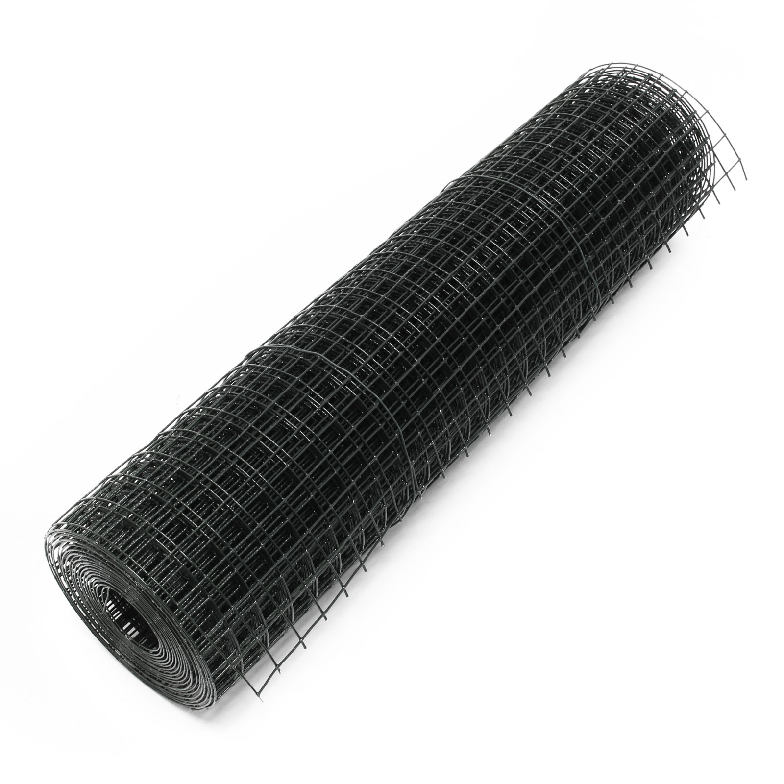 Fil de volière noir 4 coins avec maille de 12x12mm 50cmx10m