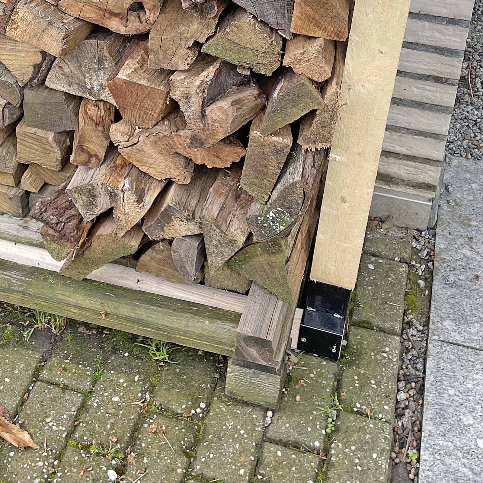 Supporto per accatastare la legna Set da 2 pezzi Legna da ardere