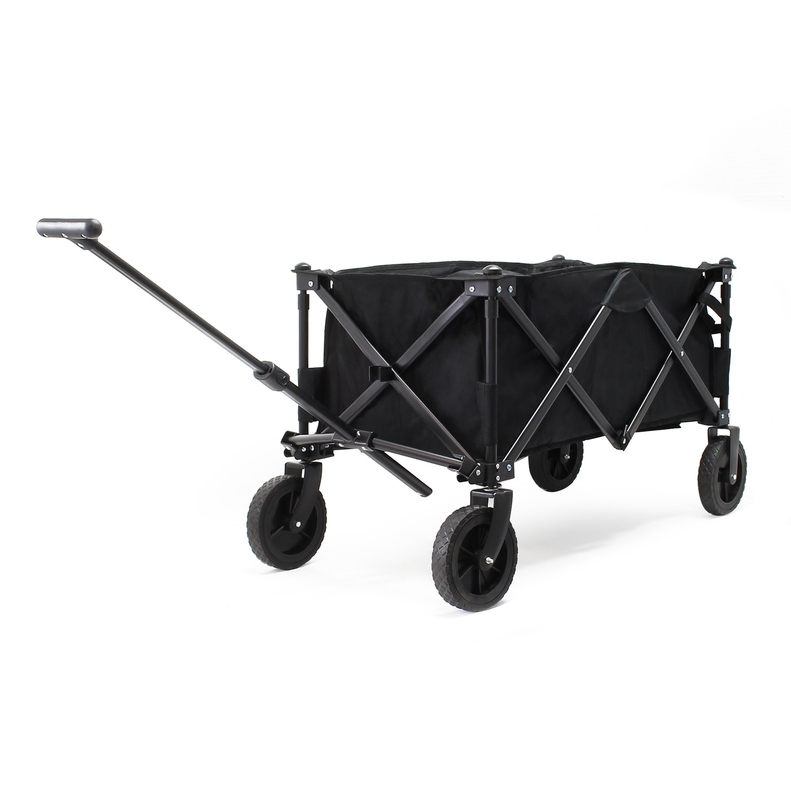 Toboli Chariot Enfant Pliable Gris 100 kg Poignée Télescopique Transport  Outils Tout-terrain Plage