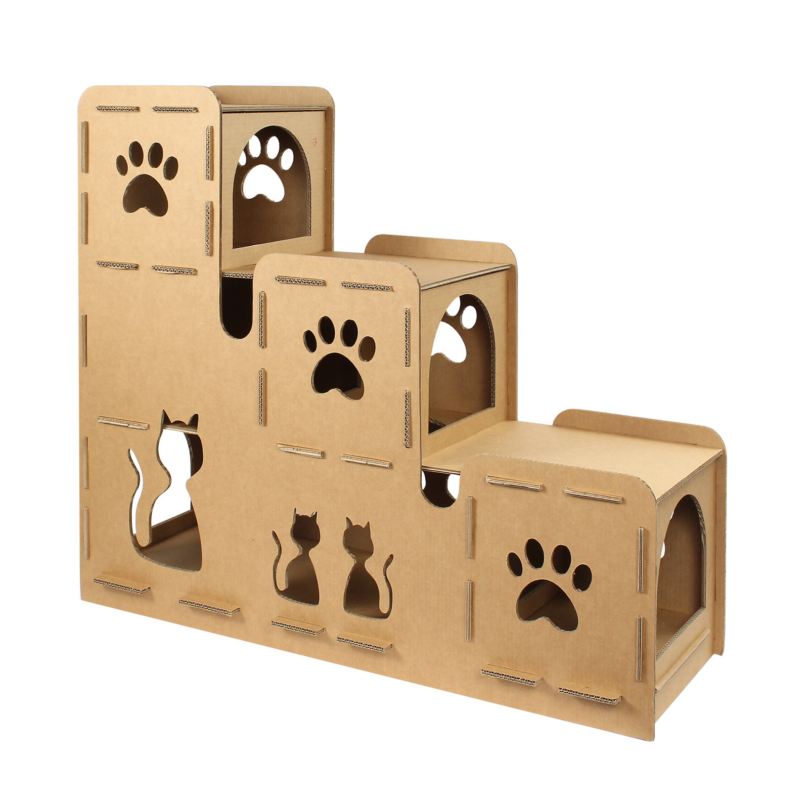 Escalera de cartón grande para gatos rascador casa cartón corrugado | 63058