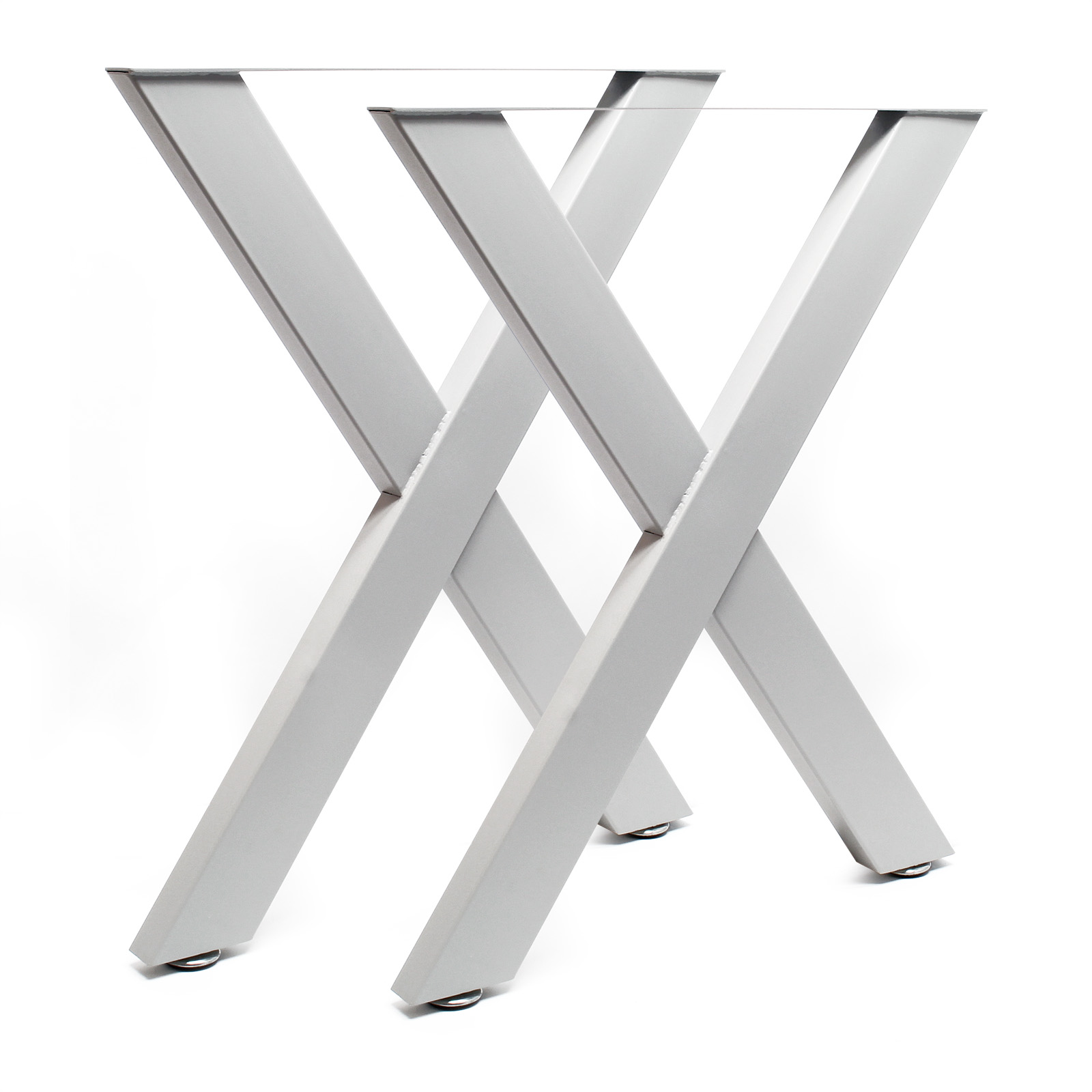 Base per tavolo 72x60 cm con gambe tavolo a forma di X acciaio verniciato