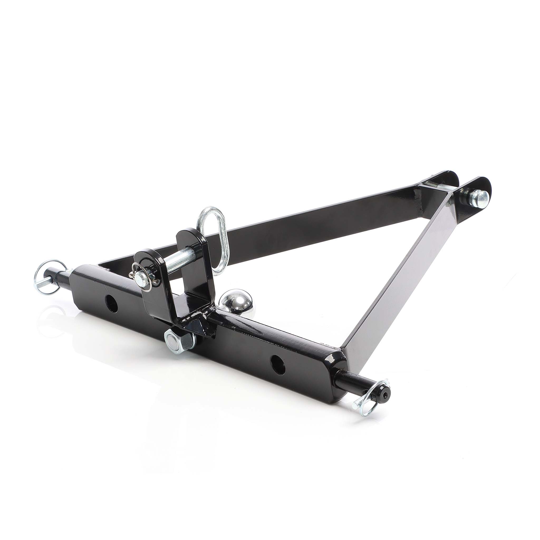 Wiltec Triangle d'attelage 610 mm Barre Remorquage Agricole Rail  triangulaire Cat. 1 Anti-rotation