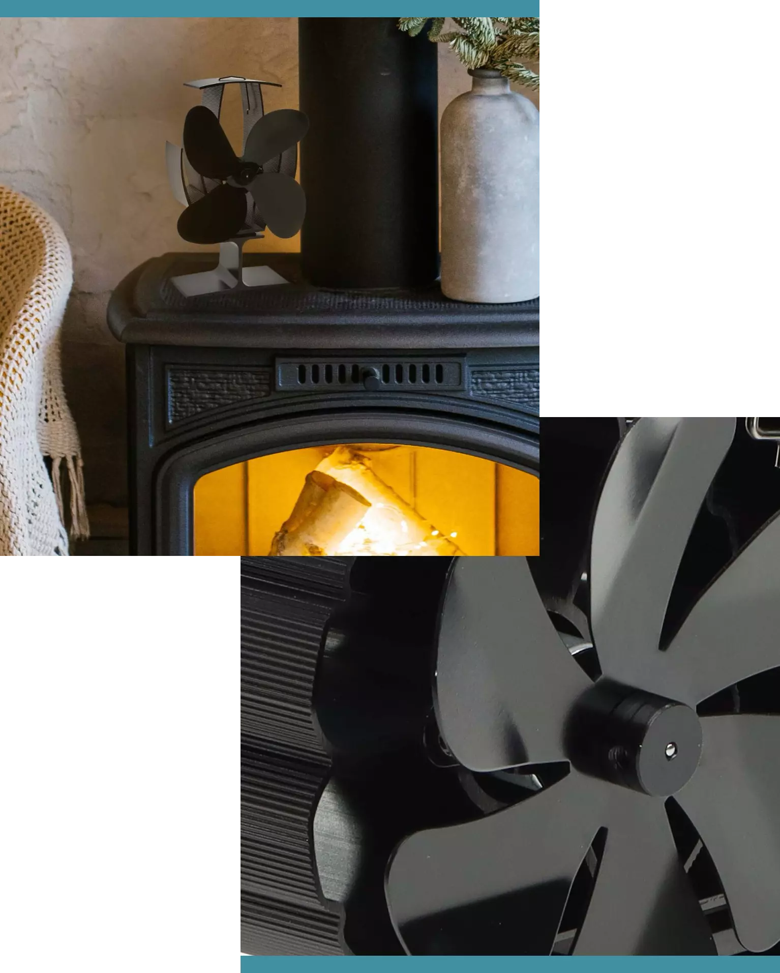 Kaminofen Ventilator stromlos TermaTech Heat Power EVO Turn für Kamin Ofen