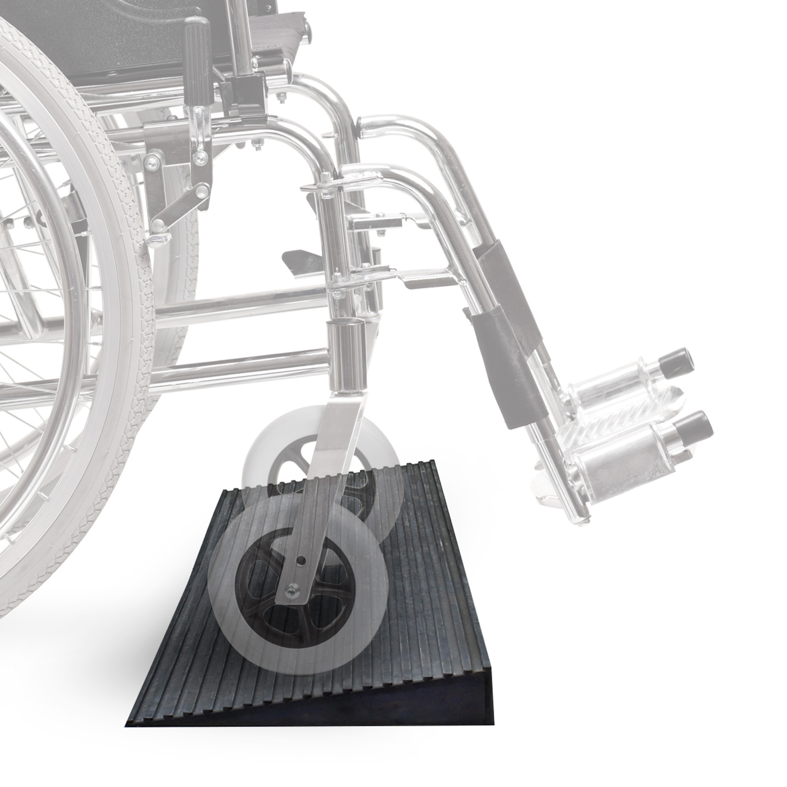 Rampe de seuil de porte caoutchouc surface antidérapante 2 x 15 x 90 cm  rampe d'accès fauteuil roulant 16_0000263