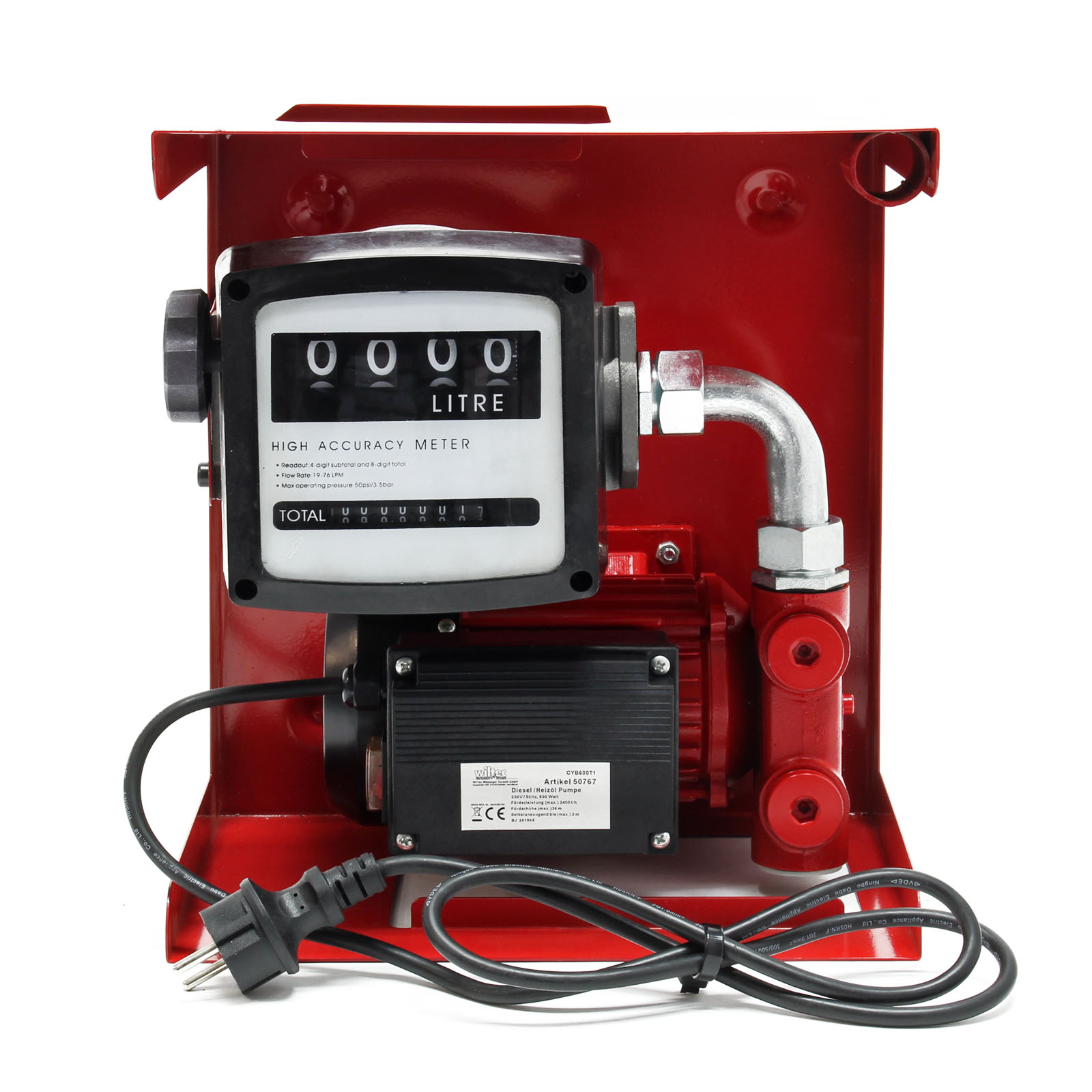Pompe à fuel / gasoil, pompe de transfert diesel 230v 40l/min avec clapet  anti-retour et crépine BC-ELEC.com
