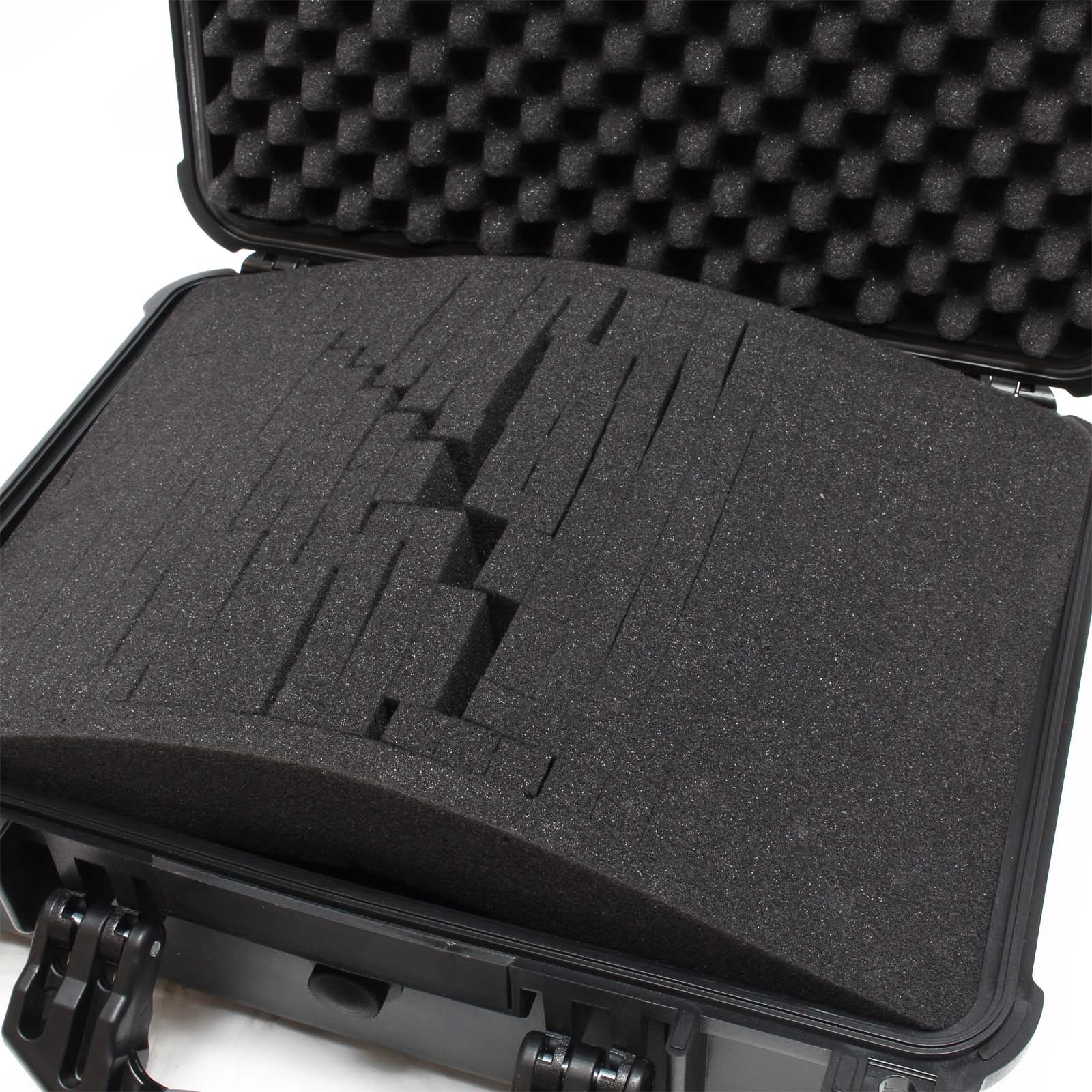 Mallette à outils avec mousse de protection 35x29,5x15 cm en plastique ABS  noir - Habitium®