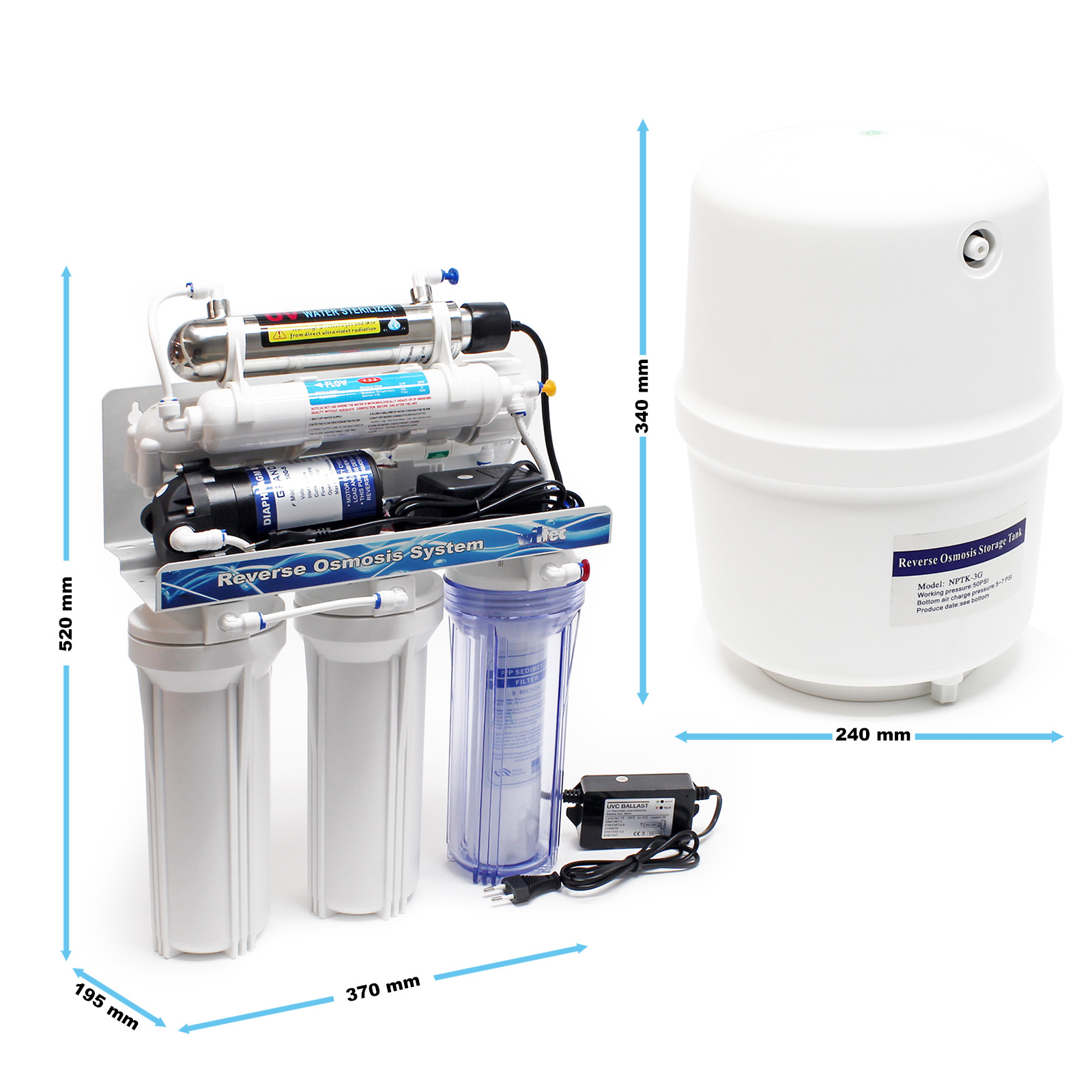 Naturewater SOFT-HT1B Descalcificador agua 1500l/h intercambio iónico