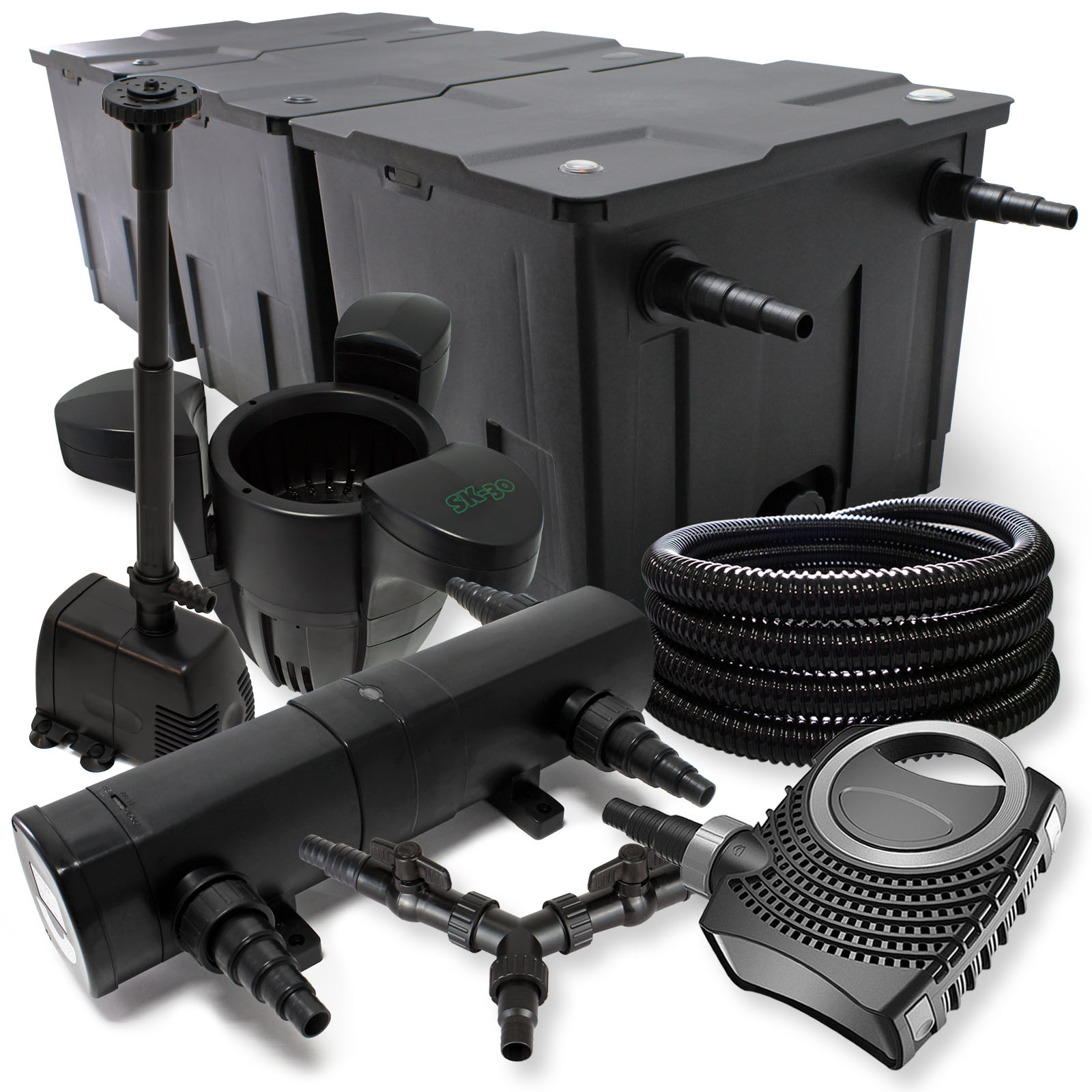 SunSun Kit de filtration de bassin 60000l 24W UVC 3. Stérilisateur NEO8000  70W Pompe Skimmer - 54145 - Cdiscount Jardin