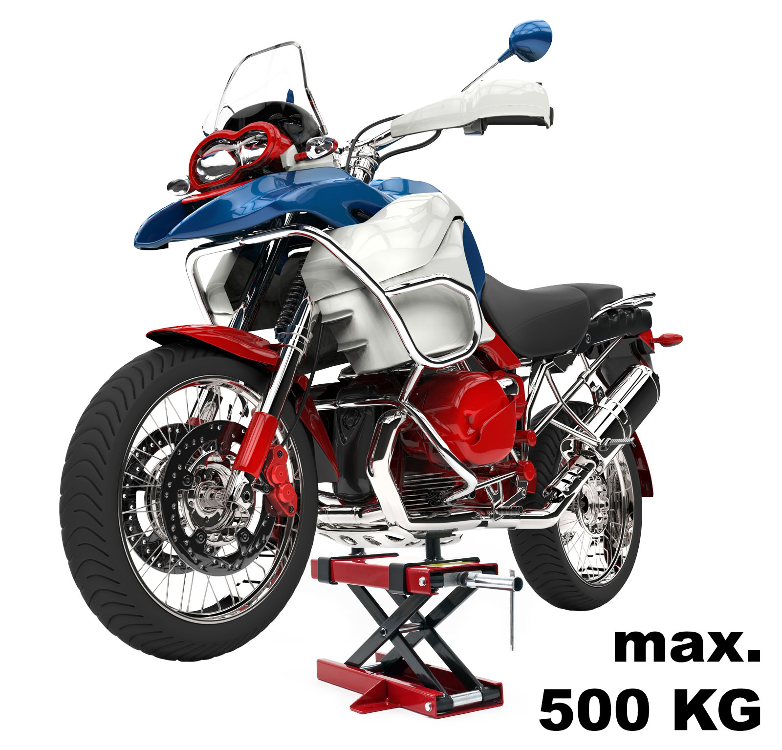 Moto Pont elevateur ciseaux ConStands Mini-Lift Cric incl. Coussinet en  caoutchouc 500kg en rouge acheter ici