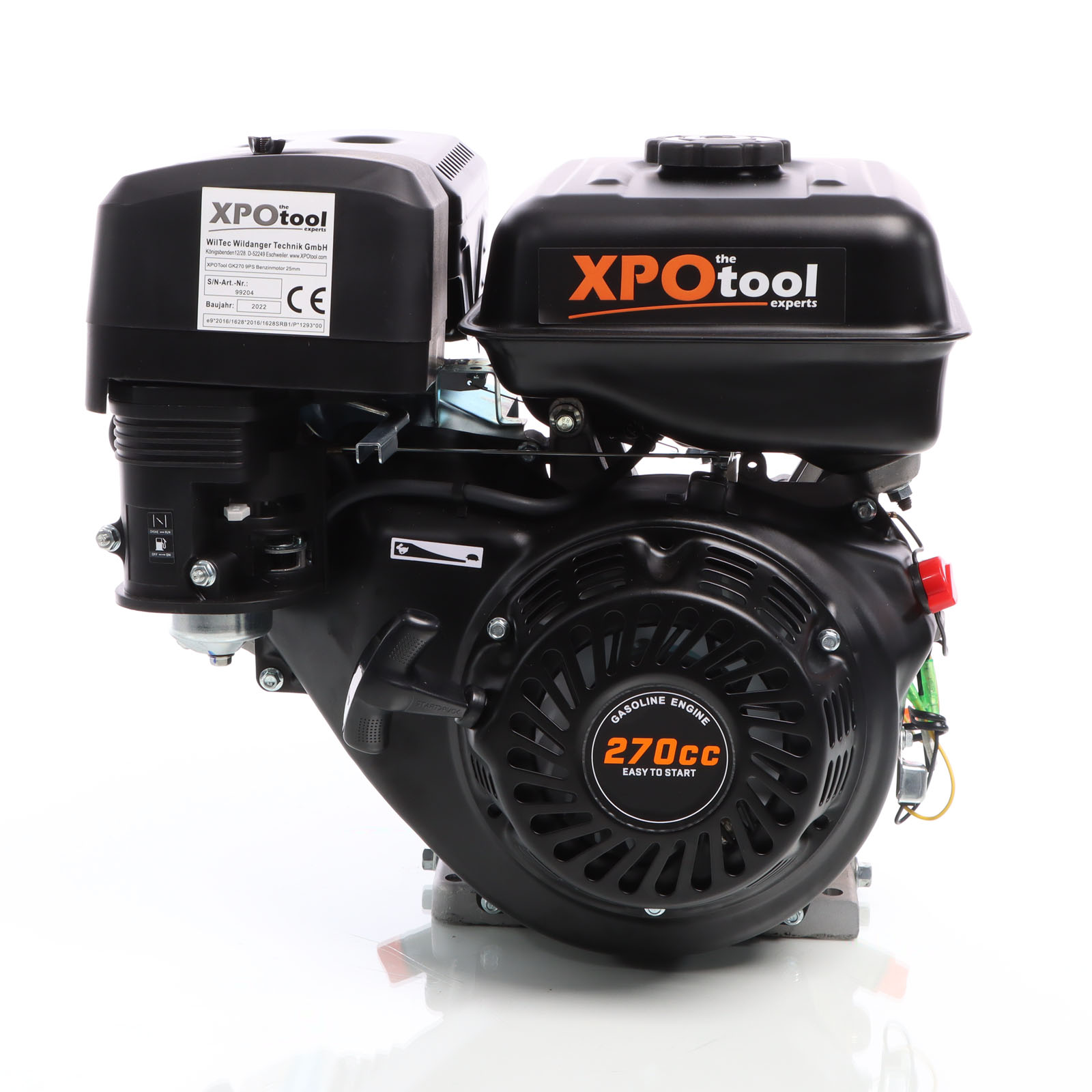 XPOtool GK270 Benzinmotor 5,8 kW (9 PS) 25mm Zapfwelle Reversierstart