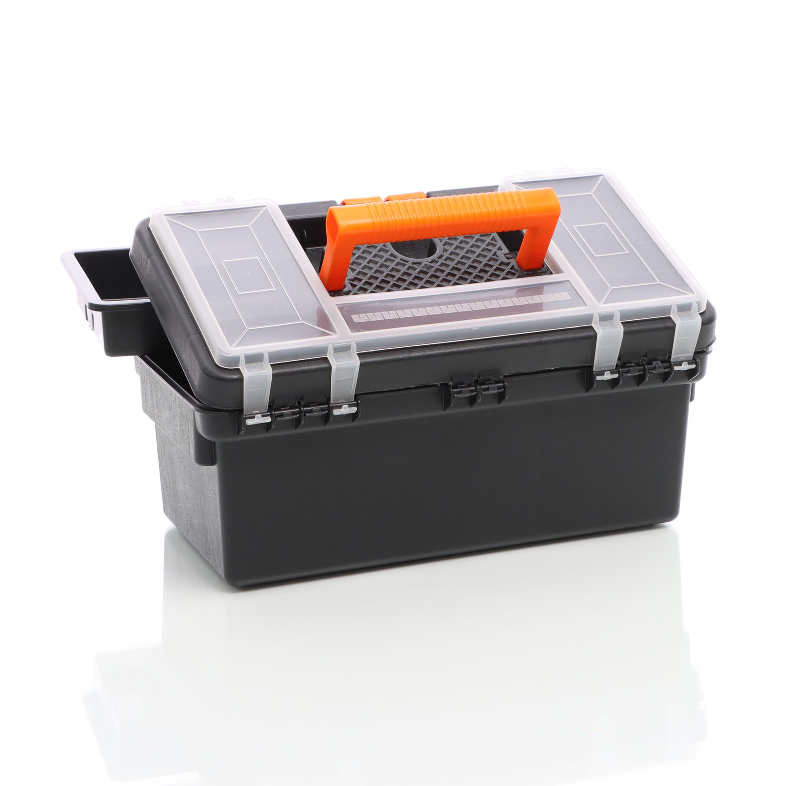 XPOtool Caja de herramientas vacía 36x16x19cm plástico maleta organizador y  2 compartimentos extras