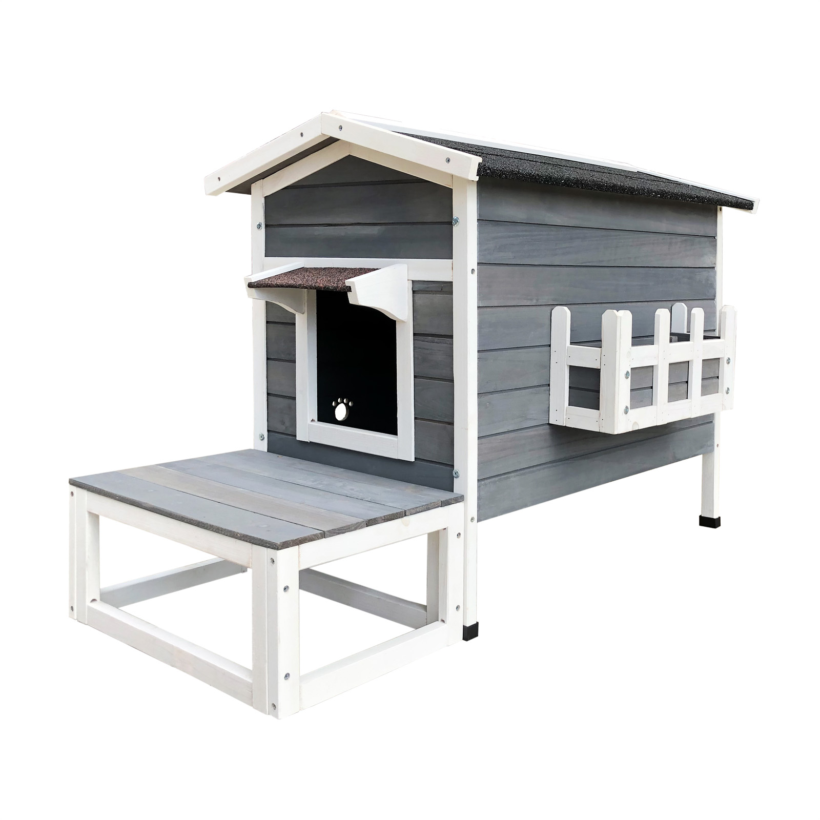 Caseta pequeña para gatos casa hogar impermeable aislado exterior para  jardín