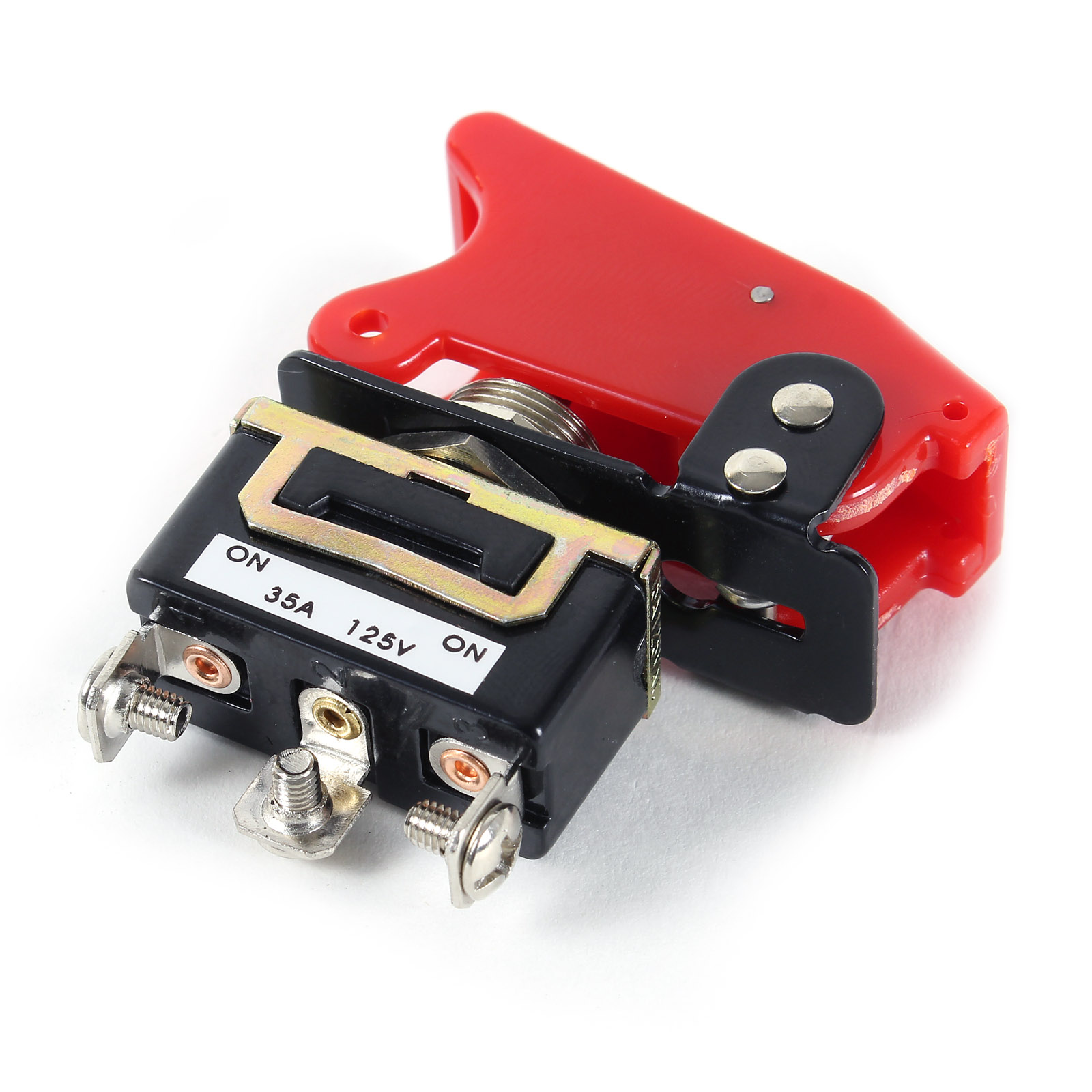 Kill-Switch, 20A / 12V, Knock-Out in rot - Toggle Switch