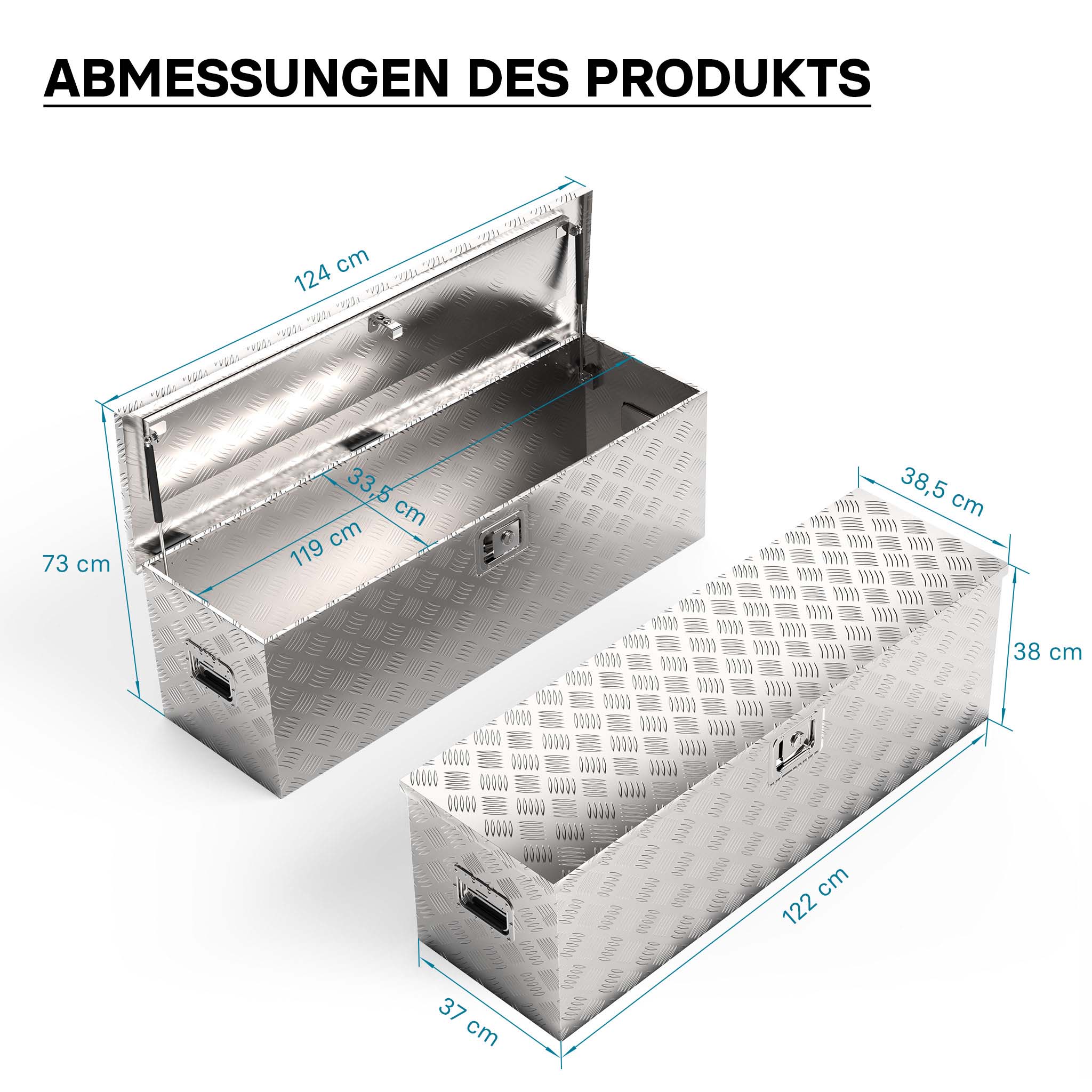 Caisse de transport en aluminium boîte à outils coffre rangement  21/52/58/145 L