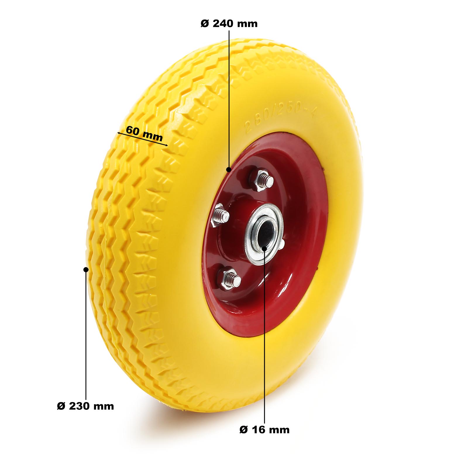 2.80/2.50-4 (9x2.80) Sawtooth Tread, Wide Tire