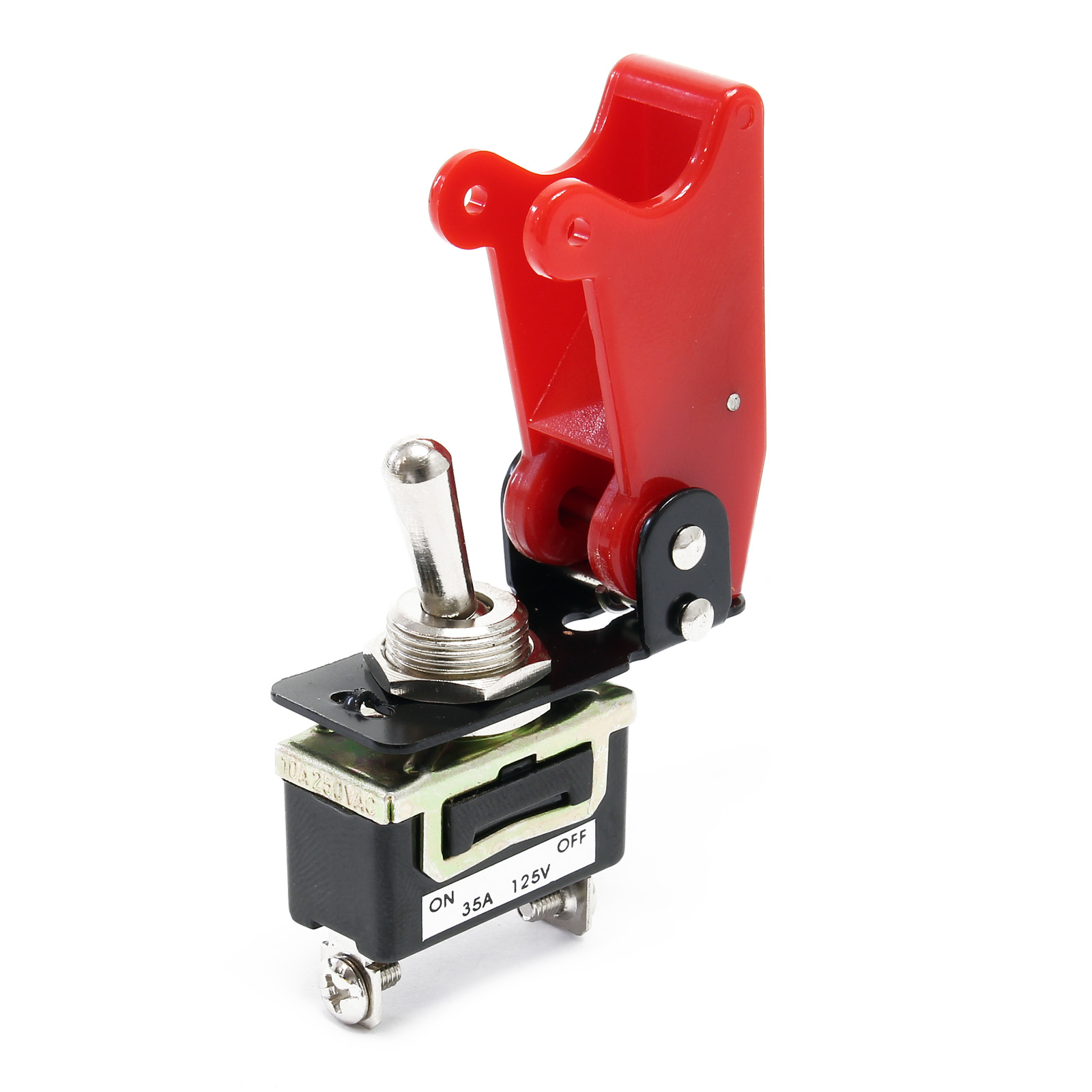 Kill-Switch, 20A / 12V, Knock-Out in rot - Toggle Switch