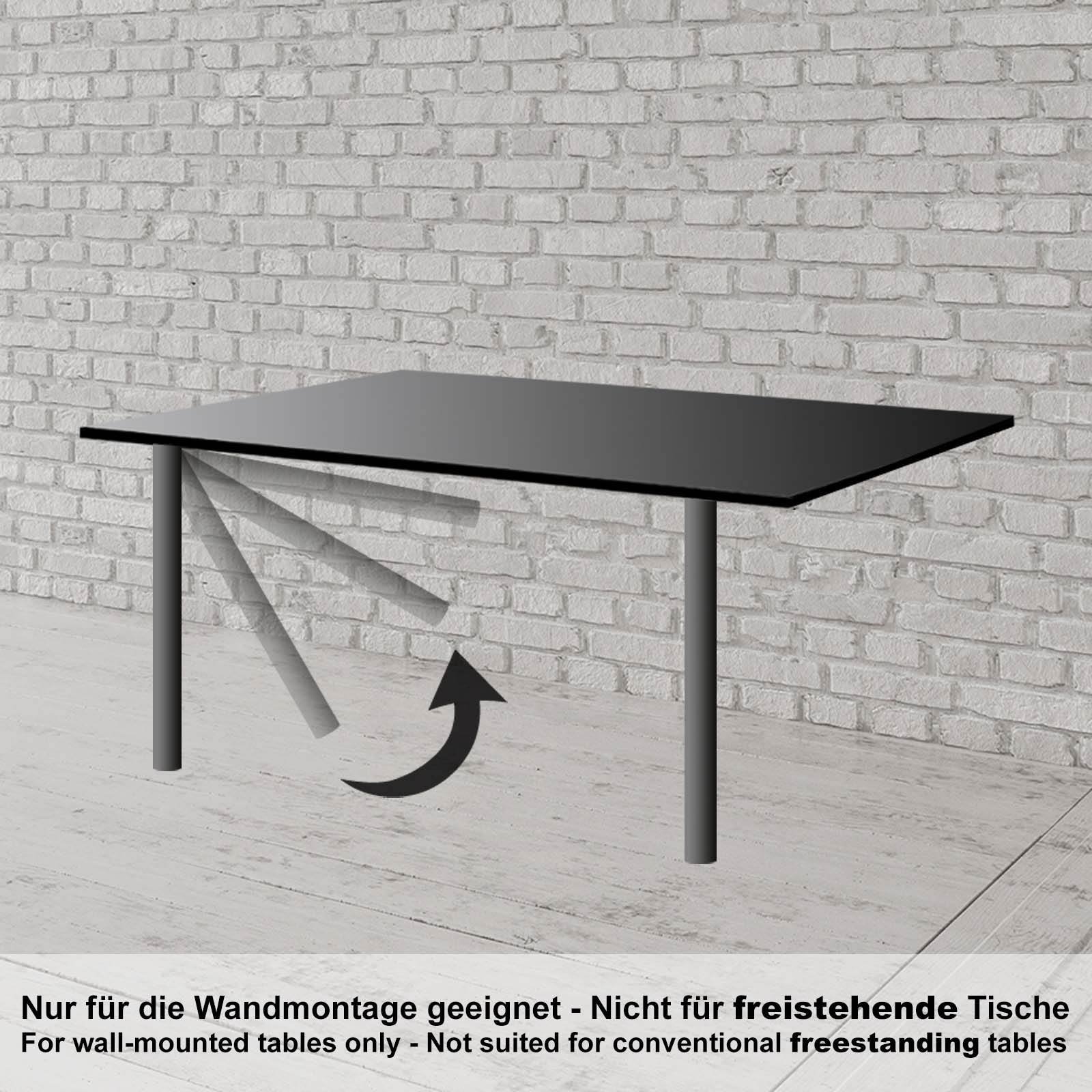 WilTec Pied de Table Acier Inoxydable Lot de 4 Pieds Noir Support de Table  Réglable 820mm Ø60mm : : Bricolage
