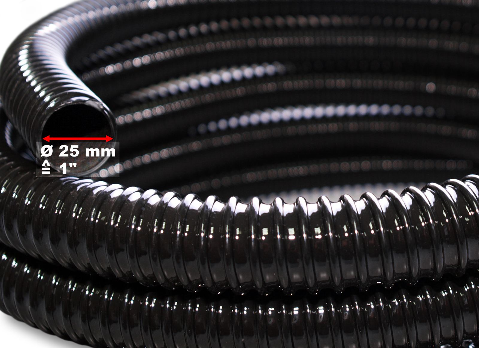 PVC-Schlauch verstärkt mit Spirale 25mm pro Meter • Brouwland