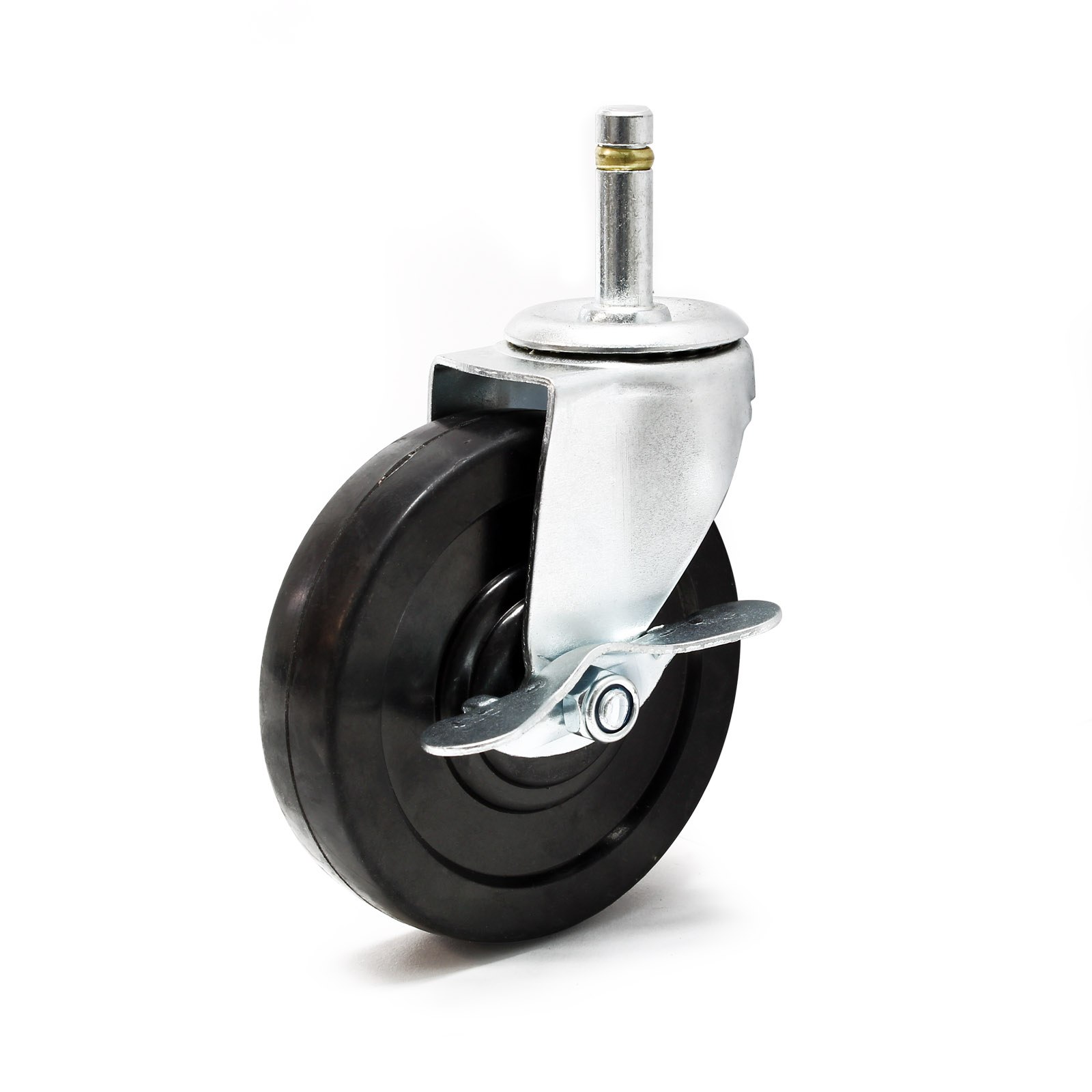 Roulette pivotante avec frein pour leve roue