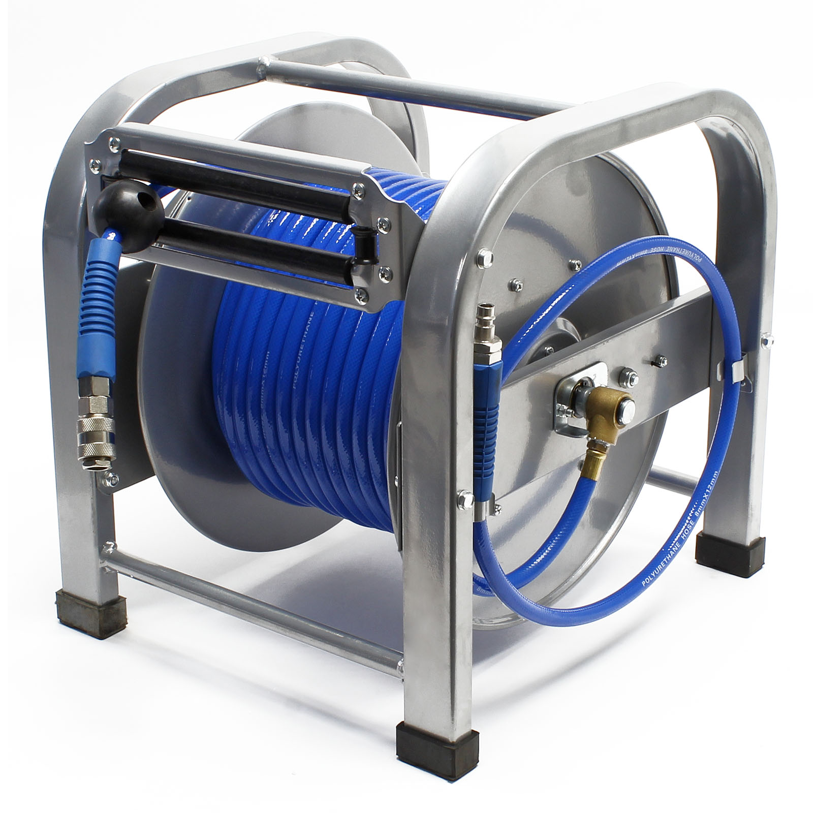 Heavy duty pressure 30m air pneumatic hose reel for hydraulic oil dispenser  pump pipe reel with