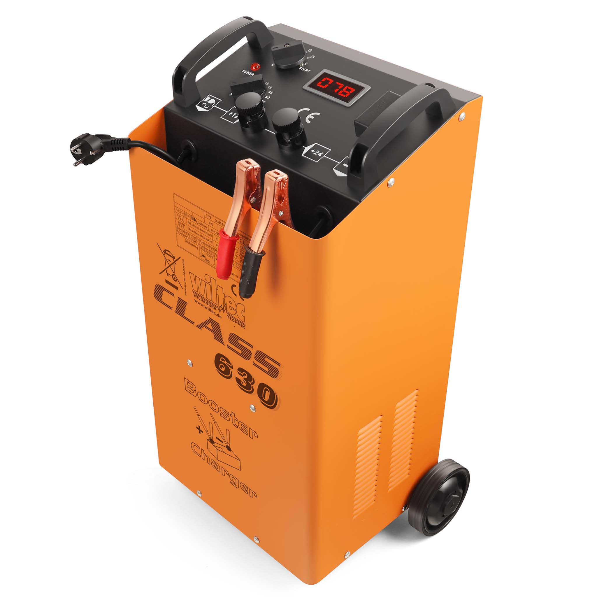 STHOR Profi KFZ-Batterieladegerät | 12 Volt | 6A | 12-90Ah | LED-Anzeige |  optimaler Ladestrom | Batterie Ladegerät Starthilfe