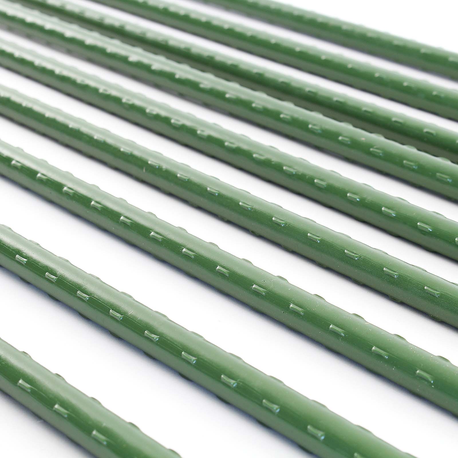 Toboli 10x Tutori per piante 60cm Ø8mm verde in metallo e plastica Bastoni  di sostegno